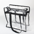 Clear Vinyl PVC Tote Bag WithLong Shoulder Strap